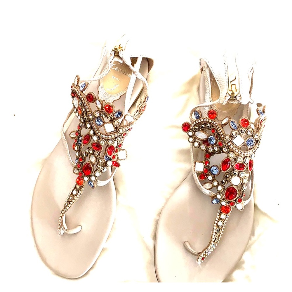Never worn Rene Caovilla crystal sandals